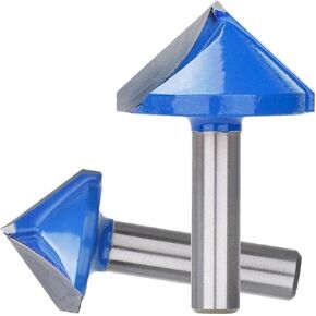 Wood Router Bit 8mm Shank V Shape Bit 90 Degrees Carbide End Mill Diameter 22 32mm Wood Milling Cutter *2pcs(8x32mm 90D) in Saudi Arabia
