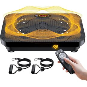 Vibration Plate Exercise Machine, OVANZA Whole Body Vibration Plate for Lymphatic Drainage, Burns Fat, Helps Toning, Weight Loss Shaping Wellness for Home Training Equipment in Saudi Arabia