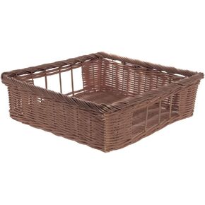 Hubert Storage Basket Square Dark Brown - 18 "L x 18" W x 5 1/2 "H in Saudi Arabia