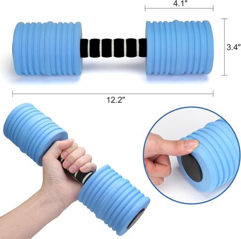 التمرين المائي الدمبل ، أوزان الماء لممارسة حمام السباحة ، 2Pack Eva Foam Water Dummbells للشباب تمرينات المياه ، تدريب السباحة in Kuwait