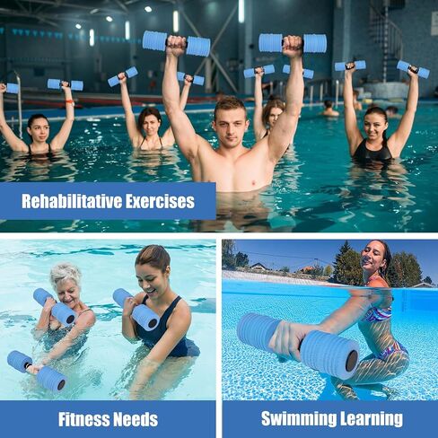 التمرين المائي الدمبل ، أوزان الماء لممارسة حمام السباحة ، 2Pack Eva Foam Water Dummbells للشباب تمرينات المياه ، تدريب السباحة in Kuwait