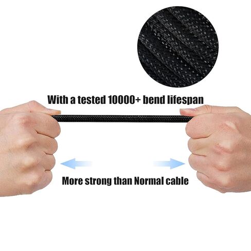 XLR 3 PIN DMX Cable 25ft ، XLR ذكر إلى أنثى كابل مضفرة من النايلون المتوازن لمصابيح DMX/Microphone ، مكبرات صوت ， الخلاط ， مكبر للصوت وجهاز الصوت ........... in Kuwait