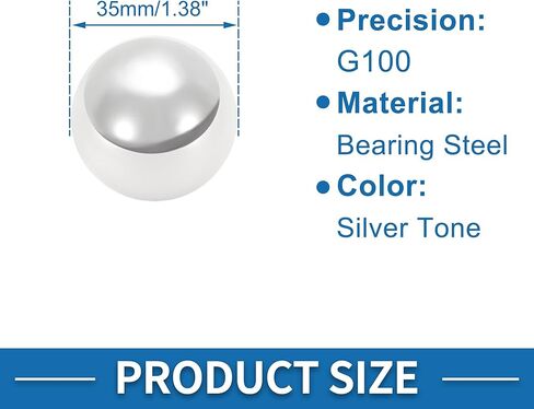 41mm Bearing Ball Bearing Steel G100 Precision Ball Silver Tone 1 Pc in Kuwait