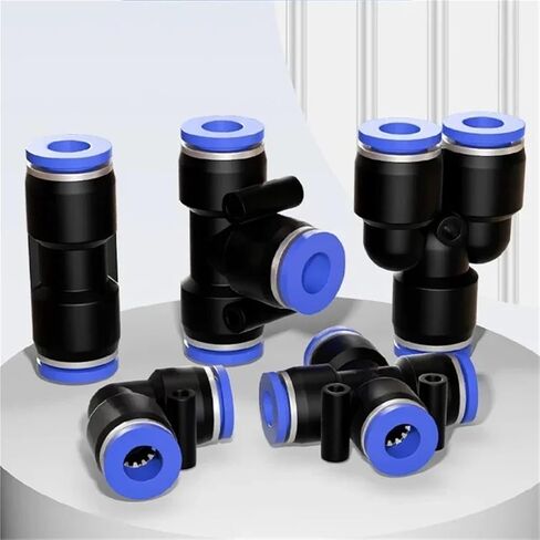 PU PE4-16mm 1/4" OD Tube Push To Connect Quick Release Pneumatic Fitting For Air Compressor Cylinder 1Pcs(11mm,PU) in Saudi Arabia