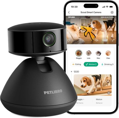 PETLIBRO AI Dog Camera Pet Camera Indoor with Phone App [Multi-Pet Recognition, Daily Activity Analysis & Smart Summaries] Cat Camera 360° View, Dog Cam Auto Pet Highlights Reels, 2-Way Audio WiFi Cam in Saudi Arabia