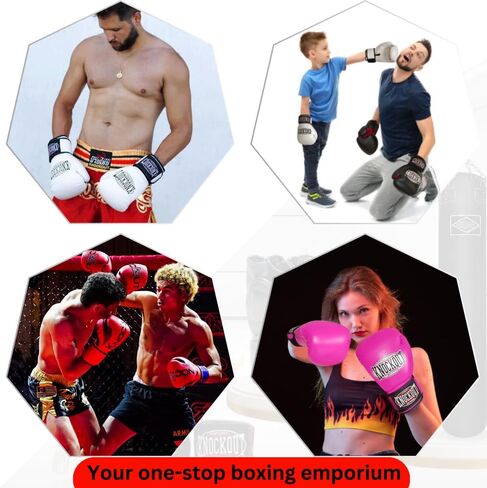 قفازات الملاكمة 2 عبوة للأطفال من الرجال نساء قفازات الملاكمة مجموعة من 2 ، أفضل لتدريب Boxeo ، Kickboxing ، Muay Thai ، تمرين حقيبة ثقيلة ، معدات تجني in Kuwait