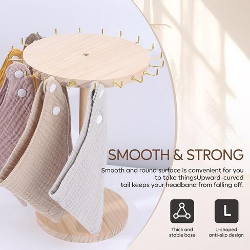Povetire Baby Baby Hawlder Hair Bow Organizer for Girls ، Hair Hair Ries عرض نايلون شعر تخزين الرأس التفاف. in Kuwait