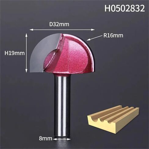 6mm 8mm Shank Ball Nose Milling Cutter for Wood End Mill Round Nose Cove Router Bit Carbide Steel Woodworking Tools(2919) in Saudi Arabia