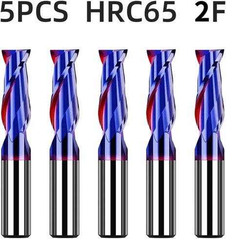 HRC65 Carbide End Mill Shank 2 Flutes Milling Cutter Cutting Tool Maching Coating Flat Endmills for Stainless Steel(D18xD18x150L) in Saudi Arabia
