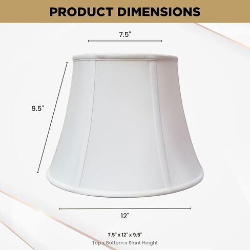 Royal Designs, Inc. BSO-708-18EG-2 Modified Bell Basic Lamp Shade, 11 x 18 x 13.5, Eggshell, 2-Pack in Saudi Arabia