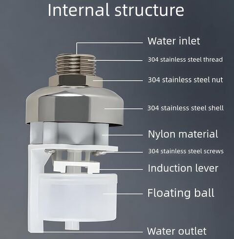 Industrial Float Valve, Stainless Steel Water Level Control Valve, Automatic Tank Fill（1PC) in Saudi Arabia