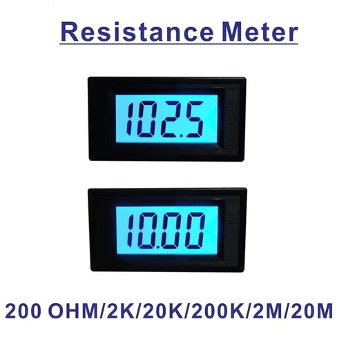LCD Digital ohmmeter Resistance Meter OHM Meter Impedance Meter Resistor Tester 0-200 OHM 2K 20K 200K 2M 20M ohmmetro(20M,PowerSupply DC5V) in Saudi Arabia