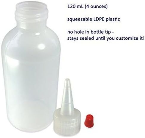 بوسطن جولة البلاستيك زجاجة ث. Yorker Spout Cap 120ml 4oz LDPE PE - 12 Pack in Saudi Arabia