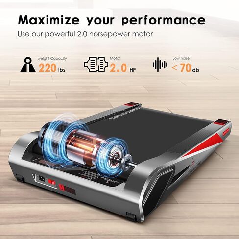 egofit Walker Pro/Plus أصغر تحت لوحة المشي جهاز المشي ، حلقة مفرغة صغيرة ومدمجة مع ميل ثابت بنسبة 5 ٪ لتناسب المكتب بشكل مثالي والمنزل والمكتب مع التطبيق والتحكم عن بعد in Saudi Arabia