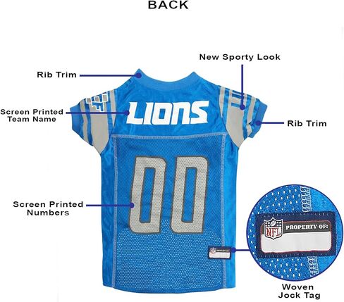NFL Det-4006-LG Detroit Lions Dog Jersey ، كبير in Kuwait