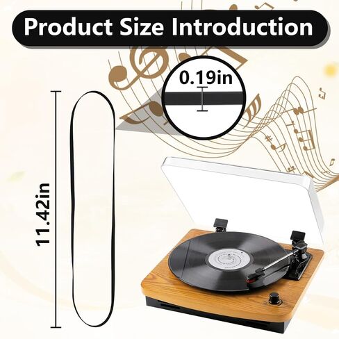 New AHSPXM AT-PL50 AT-LP60 Replacement Turntable Belts, 2pcs Record Player Drive Belt Rubber Fit for Audio-Technica Automatic Stereo Record Player in Saudi Arabia