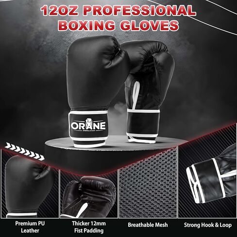 ORANE Punching Bag for Adults, 4FT PU Heavy Boxing Bag Set, Punching Bag with 12OZ Boxing Gloves, Chains, Hand Wraps, Best for MMA, Karate, Kickboxing, Martial Arts, Home Gym Training – Unfilled in Saudi Arabia