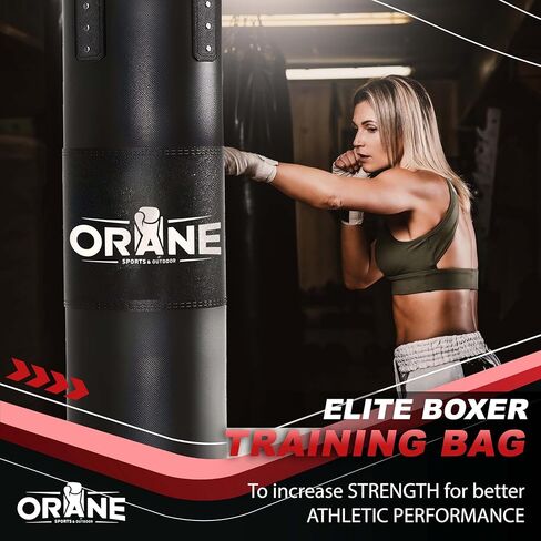 ORANE Punching Bag for Adults, 4FT PU Heavy Boxing Bag Set, Punching Bag with 12OZ Boxing Gloves, Chains, Hand Wraps, Best for MMA, Karate, Kickboxing, Martial Arts, Home Gym Training – Unfilled in Saudi Arabia