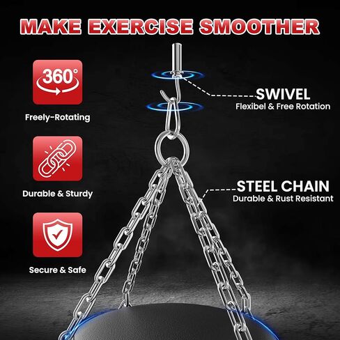ORANE Punching Bag for Adults, 4FT PU Heavy Boxing Bag Set, Punching Bag with 12OZ Boxing Gloves, Chains, Hand Wraps, Best for MMA, Karate, Kickboxing, Martial Arts, Home Gym Training – Unfilled in Saudi Arabia