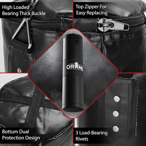ORANE Punching Bag for Adults, 4FT PU Heavy Boxing Bag Set, Punching Bag with 12OZ Boxing Gloves, Chains, Hand Wraps, Best for MMA, Karate, Kickboxing, Martial Arts, Home Gym Training – Unfilled in Saudi Arabia