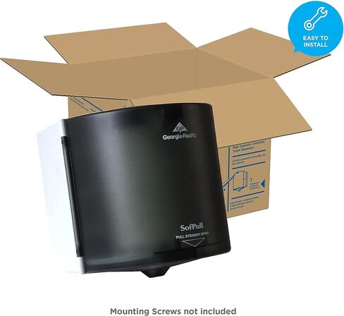 SofPull Large High-Capacity Centerpull Paper Towel Dispenser by GP PRO (Georgia-Pacific), Translucent Smoke, 58201, 1 Dispenser, 10.875" W x 10.375" D x 11.5" H in Saudi Arabia