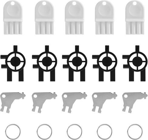20pcs Paper Towel Dispenser Key with Rings Set for Cintas & Sanis, 3-in-1 Soap Toilet Paper Dispenser Key Replacement for Home Office School in Saudi Arabia