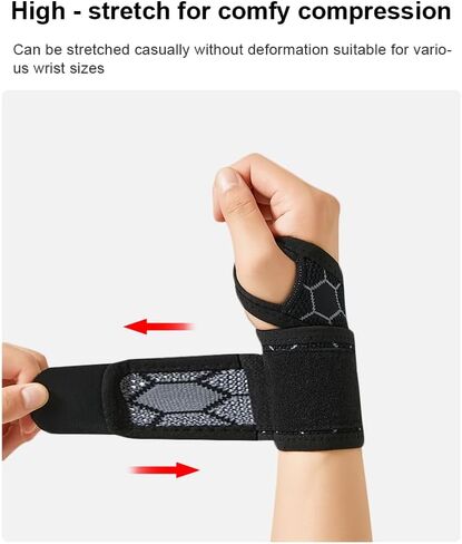 Ultra Thin Breathable Outdoor Compression Anti-Slip Elastic Sports Wrist Support Tendon Support Wrist Brace, Carpal Tunnel Brace,Gym Protection(Unisex) (Black) in Kuwait