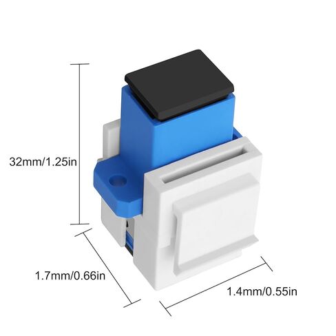 XMSJSIY SC Fiber Optic Coupler Keystone Jack Insert Panel Module Female to Female Simplex Singlemode SC Fiber Connector Socket Adapter for Wall Plates Patch Panels Surface Mount Box - 4PCS in Saudi Arabia