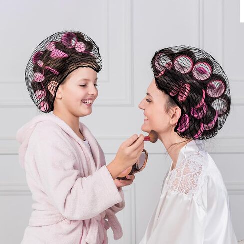 4 حزمة شبكات الشعر المثلث الأسود للنوم ، التفاف شعر شبكي كبير كبير لتجعيد التصفيف تصفيف الشعر الثابت تصفيفة الشعر تصفيف صالون- 70.8x31.5x31.5 بوصة (بوليستر) in Saudi Arabia