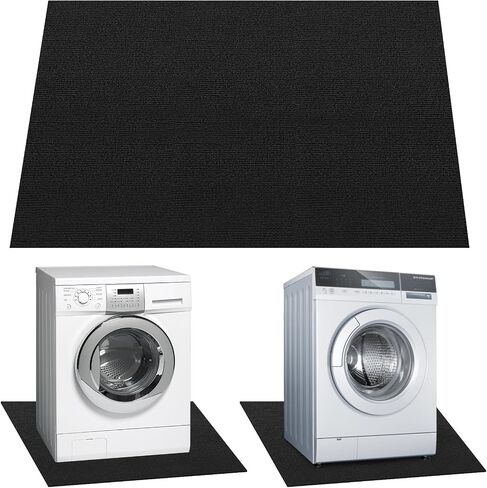 Under Washing Machine Mat, 63 x 36 Inches Large Non-Slip Waterproof Floor Washing Machine Mat Rubber Backing for Washer Dryer Fridge Refrigerator Floor Protection, Shock Absorbing Noise Reducing in Saudi Arabia