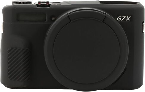 علبة الكاميرا لـ Canon G7X Mark II - غطاء الجلد الواقي من السيليكون DSLR ، قفص قابلة للفصل ، مقاوم للصدمات ، مقاوم للغبار (أسود) in Saudi Arabia