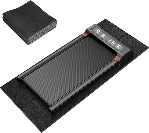 حصيرة حلقة مفرغة قابلة للطي لأرضيات السجاد - 68 "x24" 1/4 "حصيرة معدات تمرين سميكة ، حامي الحد من الضوضاء مع امتصاص الصدمات لصالة الألعاب الرياضية المنزلية والتدريبات الداخلية in Kuwait