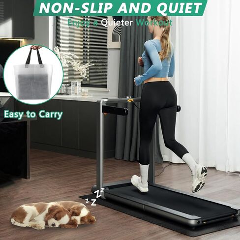 حصيرة حلقة مفرغة قابلة للطي لأرضيات السجاد - 68 "x24" 1/4 "حصيرة معدات تمرين سميكة ، حامي الحد من الضوضاء مع امتصاص الصدمات لصالة الألعاب الرياضية المنزلية والتدريبات الداخلية in Kuwait