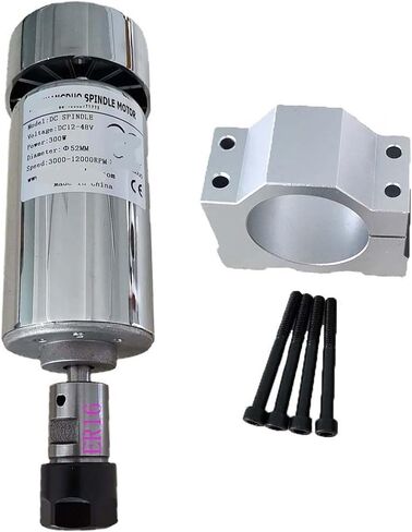 200W 300W 400W 500W 48VDC ER11 ER16 air-cooled spindle high-speed spindle brush and bracket(500WER11 and bracket) in Saudi Arabia