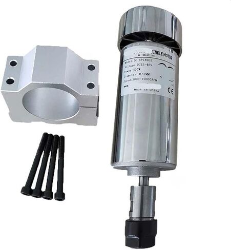 200W 300W 400W 500W 48VDC ER11 ER16 air-cooled spindle high-speed spindle brush and bracket(500WER11 and bracket) in Saudi Arabia