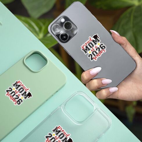 3Pcs Proud Mom of A 2025 Senior Sticker, Mother of College or High School Graduate, School Pride Decal for Laptop Water Bottle Phone Case Car Window Helmet Vinyl Stickers 3"x3" in Saudi Arabia