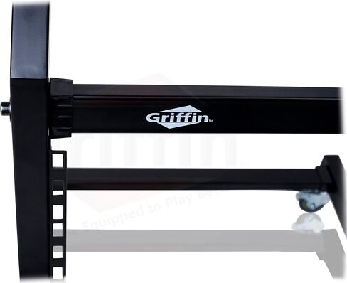 GRIFFIN 19U Rack Mount Rolling Stand (StudioZ PROSteel Series) & Adjustable Mixer Platform Rails – Cart Holder for Audio Music Recording Cabinet – Stage Equipment DJ Gear Storage Case for Amplifier in Saudi Arabia