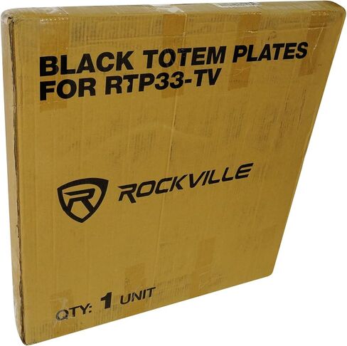 Rockville Top+Bottom Black Totem Plates for RTP33-TV, Steel Construction, Non-Slip EVA Pads, Easy Install, for DJs and Event Lighting in Saudi Arabia