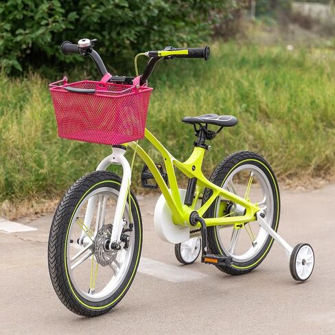Kids Bike Basket - Front Bicycle Bike Basket for Boys and Girls - Bike Baskets with Adjustable PU Straps, Suitable for Most Children's Bicycles and Kids Tricycles in Saudi Arabia
