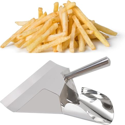 Chip Scoop, French Fries Shovel Popcorn Shovel Stainless Steel French Fry Scoop French Fries Chips Bagger Scooper for Kitchen Restaurants in Saudi Arabia
