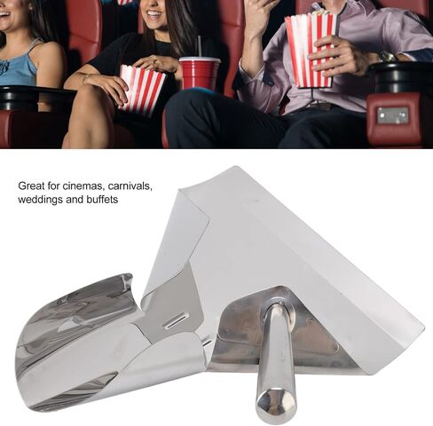 Chip Scoop, French Fries Shovel Popcorn Shovel Stainless Steel French Fry Scoop French Fries Chips Bagger Scooper for Kitchen Restaurants in Saudi Arabia