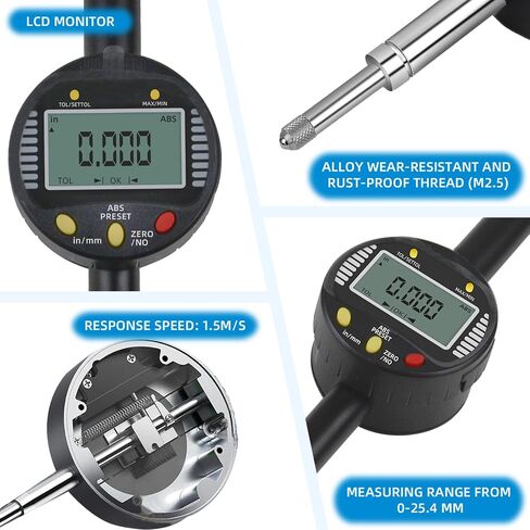 Marble Dial Test Stand,Digital Dial Indicator Pressure Gauge Base,Marble Base for Dial Indicator（12.7lb） in Kuwait