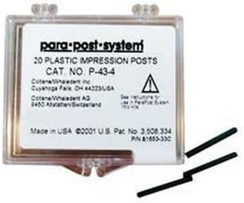 Whaledent P43-4 ParaPost Plastic Impression Posts .040 Yellow 20/Pk in Saudi Arabia