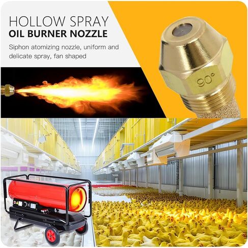 Upgraded 60GPH-90 Hollow Spray Oil Burner Nozzle, 90 Degree for Delavan,Used on Burners with a Hollow Cone Air Pattern in Saudi Arabia