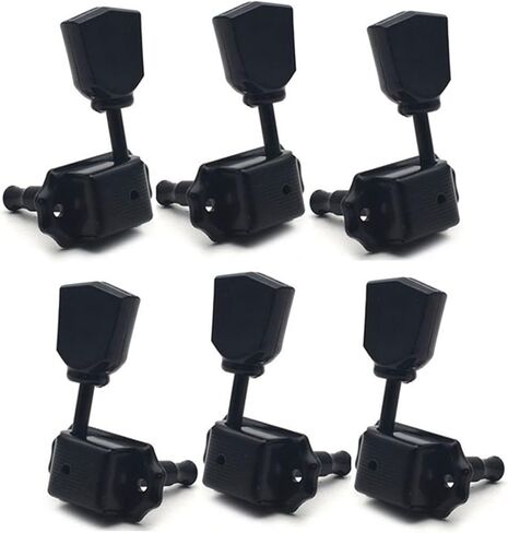 MAXCHEER 3R3L Vintage Guitar Deluxe String Tuning Pegs Machine Heads Greenish Button for Epiphone Les Paul Style Guitar Replacement (Black) in Saudi Arabia