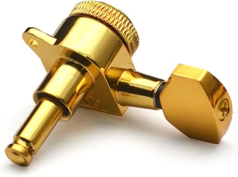 SAPHUE 6R Guitar Locking Tuners 1:18 Lock String Tuning Key Pegs Machine Head with Hexagonal Handle Replacement for Electric Folk or Acoustic Guitars (Gold) in Kuwait