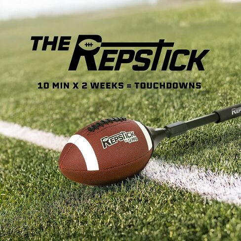 REPSTICK The Original Football Training System for Youth Athletes - Leather Ball with Speed Grip Stick for Perfect Catches Every Play in Saudi Arabia