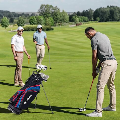 Gymax Golf Golf Clubs for Men ، 16pcs مجموعة غولف كاملة من السلامة اليمنى - 3 Woods (#1#3#5) ، و 5 Irons (#5#6#7#8#9) ، إسفين الرمال/الملعب ، مضرب ، 3 أغلفة رأس ، قطيع المطر والوقوف in Saudi Arabia