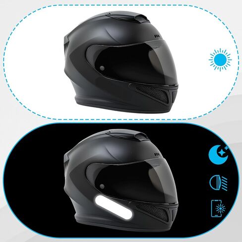 10 مساءً شريط عاكس أسود ، ملصقات خوذة دراجة نارية عاكسة للاصطدامات خوذات خوذات الدراجات النارية ملصقات الرؤية الليلية شارات السلامة للدراجات النارية على دراجات الخوذات الخزارة in Kuwait