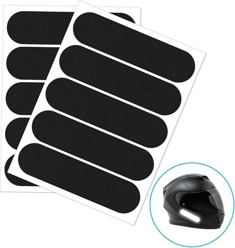 10 مساءً شريط عاكس أسود ، ملصقات خوذة دراجة نارية عاكسة للاصطدامات خوذات خوذات الدراجات النارية ملصقات الرؤية الليلية شارات السلامة للدراجات النارية على دراجات الخوذات الخزارة in Kuwait